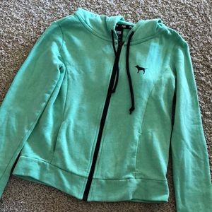 Mint green VS Pink hooded Zip Up